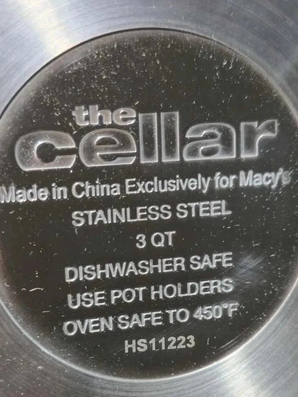 The Cellar Stainless Steel Cookware Set 5-Piece 3-Ply Base Pots & Pans